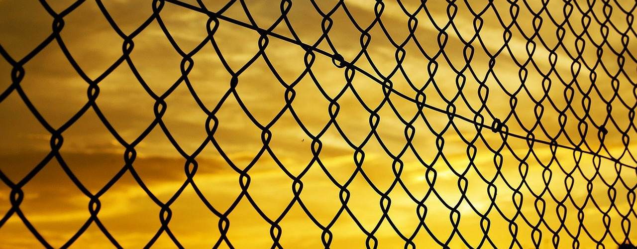 A mesh fence