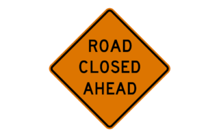 road closed sign